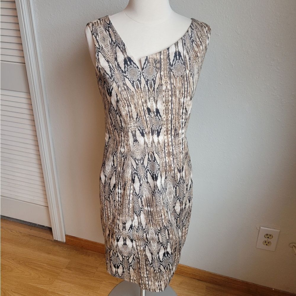 Joeffer Caoc Snakeskin Cocktail Dress